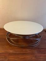 Salontafel calvin wit glas, Huis en Inrichting, Tafels | Salontafels, Ophalen, 100 tot 150 cm, 50 tot 100 cm, Glas