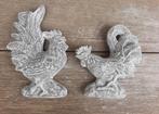 2 Hanen wanddecoraties betonnen beelden tuinbeelden beton, Tuin en Terras, Tuinbeelden, Ophalen of Verzenden, Nieuw