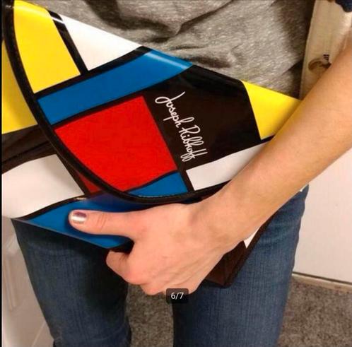 Joseph Ribkoff clutch/avondtasje kleurrijk Piet Mondriaan, Sieraden, Tassen en Uiterlijk, Tassen | Damestassen, Zo goed als nieuw