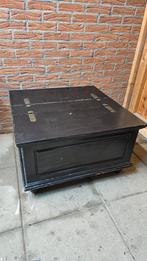 Oude grenen kist, zwart, Huis en Inrichting, Woonaccessoires | Kisten, Ophalen, Minder dan 50 cm, Gebruikt, 50 tot 100 cm