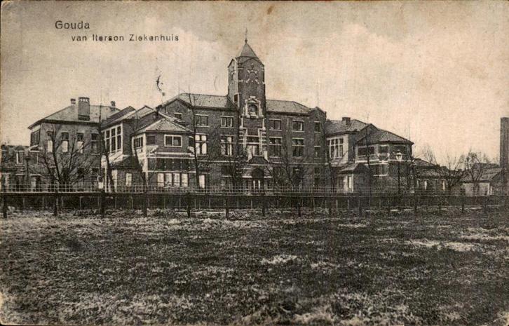 Gouda - Van Iterson Ziekenhuis, Verzamelen, Ansichtkaarten | Nederland, Gelopen, Zuid-Holland, Voor 1920, Ophalen of Verzenden