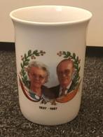 Jubileum beker 50 jarig huwelijk Juliana Bernard, Ophalen of Verzenden, Zo goed als nieuw, Nederland, Servies