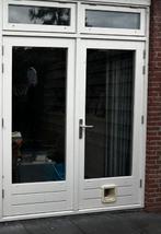 Kozijn met dubbele deuren en bovenlicht, Ophalen of Verzenden, Glas, 120 cm of meer, 215 cm of meer