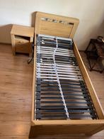 Verstelbaar bed 1 persoons met nachtkastje, Ophalen, Eenpersoons, Hout, Verstelbaar