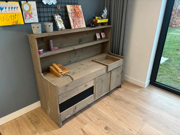 Houten Speelkeuken, Kinderen en Baby's, Speelgoed | Kinderpuzzels, Gebruikt, 2 tot 4 jaar, Minder dan 10 stukjes, Van hout, Ophalen