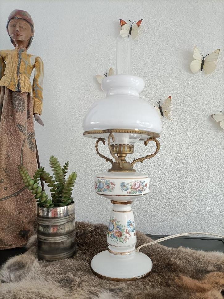 Vintage / Retro tafellamp model olielamp, Antiek en Kunst, Antiek | Lampen, Ophalen