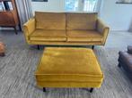 2,5-zits bank velvet + hocker Sissy-Boy Homeland, Huis en Inrichting, Ophalen, Gebruikt, 150 tot 200 cm, Tweepersoons