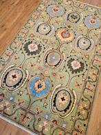 Handgeknoopt oosters tapijt modern design 194x121, Info@SlatsAntiek.nl, Crème, 100 tot 150 cm, Perzisch
