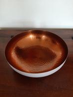 Schaal koper kleur/wit, diameter 21 cm, Ophalen of Verzenden, Rond, Schaal