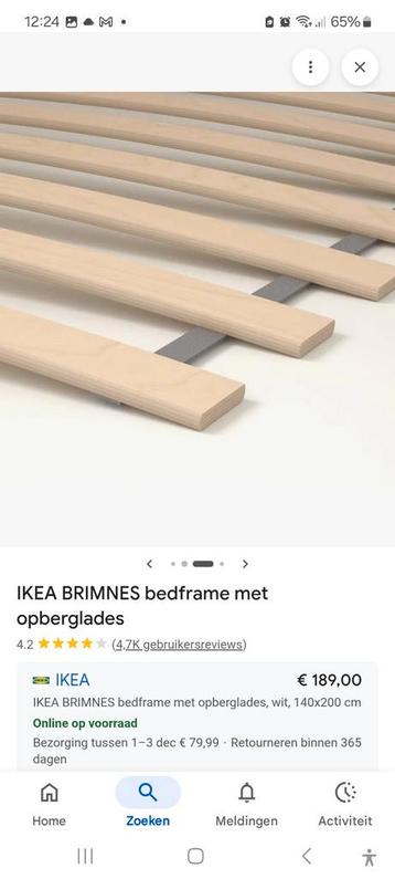IKEA Brimnes Bedframe 140x200 met opberglades - afbeelding 2