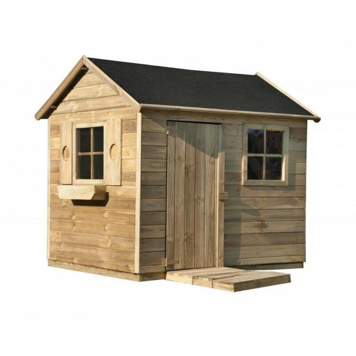 Houten speelhuisje Missy Roos, Kinderen en Baby's, Speelgoed | Buiten | Speelhuisjes, Nieuw, Hout, Ophalen of Verzenden