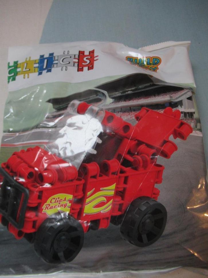 zakje CLICS bouwstenen - Clics RACING / auto, Kinderen en Baby's, Speelgoed | Bouwstenen, Nieuw, Overige merken, Ophalen of Verzenden
