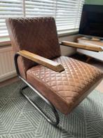 Cognac fauteuil / stoel, Huis en Inrichting, Stoelen, Ophalen, Gebruikt, Bruin, Leer