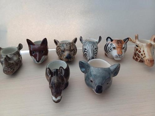 Dierenkoppen potjes of eierdopjes, Huis en Inrichting, Woonaccessoires | Overige, Zo goed als nieuw, Ophalen of Verzenden
