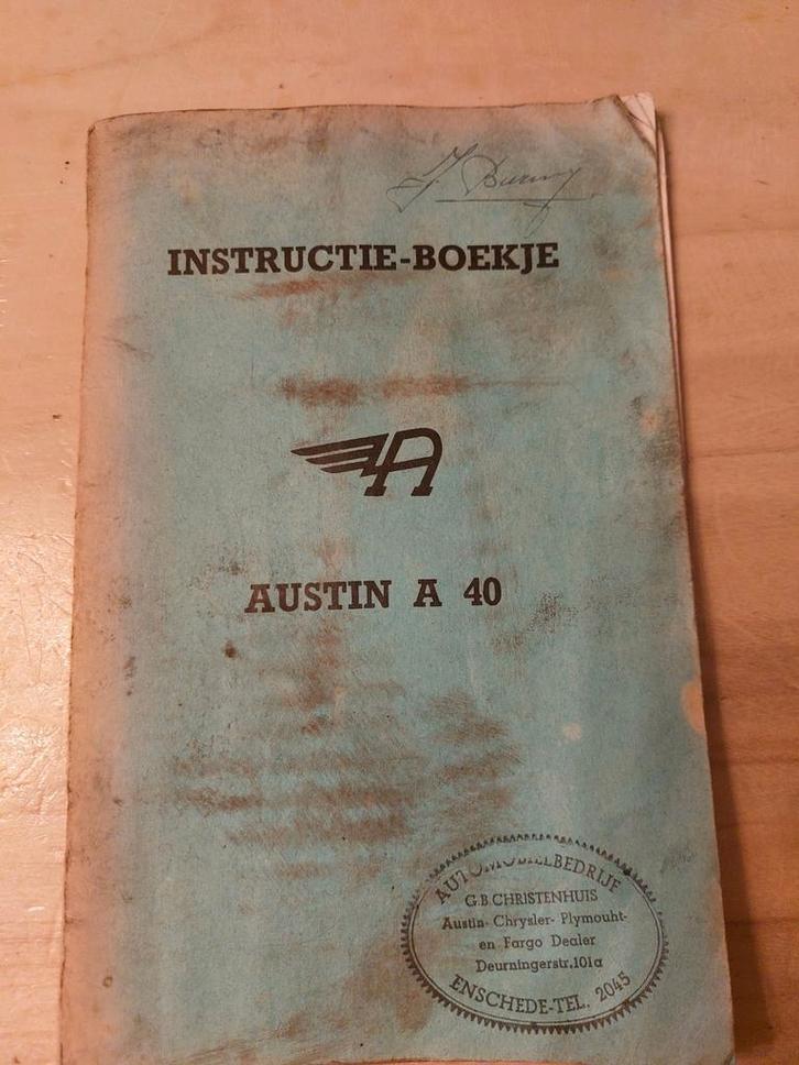 Instructieboekje Austin A40, Auto diversen, Handleidingen en Instructieboekjes, Ophalen of Verzenden