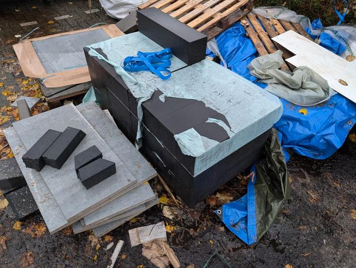 Geo Plano Stapelblok Milano 60x15x15, Tuin en Terras, Tegels en Klinkers, Gebruikt, Overige typen, Beton, Minder dan 5 m², Ophalen of Verzenden