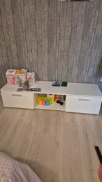Witte TV kast, Ophalen, Overige materialen, 150 tot 200 cm, Zo goed als nieuw