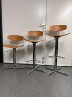 Set van 3 vintage barkrukken, Huis en Inrichting, Barkrukken, Gebruikt, In hoogte verstelbaar, 60 tot 90 cm, Ophalen of Verzenden