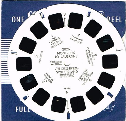view master 2026 MONTREUX TO LAUSANNE ZWITSERLAND viewmaster, Verzamelen, Speelgoed, Gebruikt, Ophalen of Verzenden