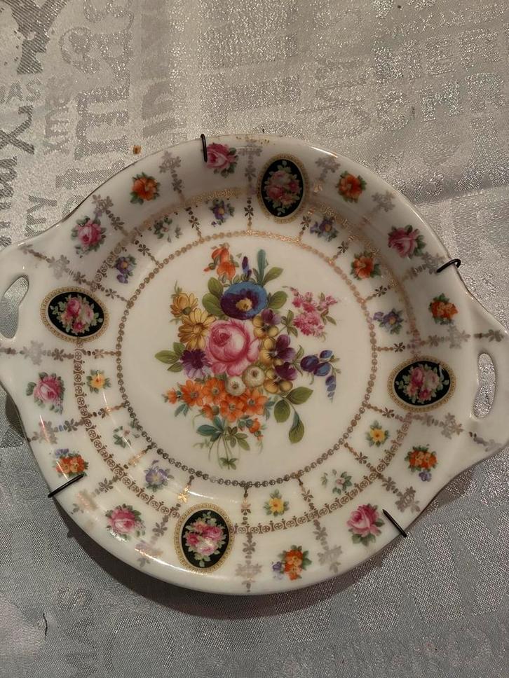 Handgemaakt Duits Wandbord Privé Saxe ES, Antiek en Kunst, Antiek | Porselein, Ophalen of Verzenden