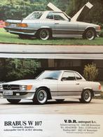 Mercedes SL SLC Brabus W107 brochure/folder V.D.R. Autosport, Boeken, Auto's | Folders en Tijdschriften, Ophalen of Verzenden