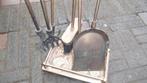 messing 4delig haardstel, Ophalen of Verzenden, Zo goed als nieuw, Vrijstaande haard, Houthaard