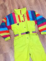 Vintage retro skipak - Degre 7 neon geel multicolor maat S/M, Maat 38/40 (M), Ophalen of Verzenden, Zo goed als nieuw, Vintage