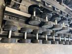 Technogym pu uretane 32-40 kg rubberen  dumbbells dumbbell, Sport en Fitness, Fitnessmaterialen, Dumbbell, Dumbbells, Ophalen of Verzenden