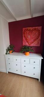 Hemnes ladekast, comode dressoir,  8 laden wit, Huis en Inrichting, Kasten | Ladekasten, Ophalen, Gebruikt, 5 laden of meer, Ikea Hemnes