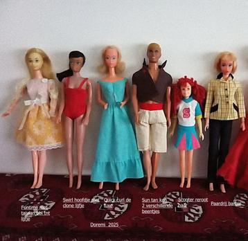 Partij jaren 60/70 barbies- geen verzending beschikbaar voor biedingen