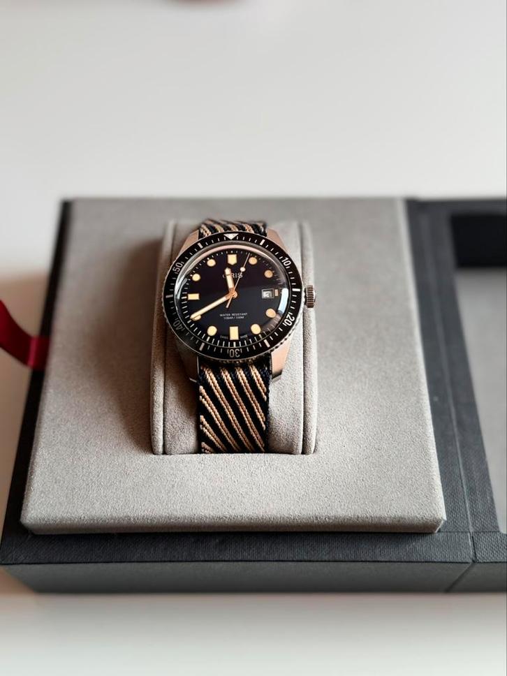 Horloge Oris, Sieraden, Tassen en Uiterlijk, Horloges | Heren, Zo goed als nieuw, Overige merken, Leer, Ophalen of Verzenden