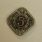 5 Cent Wilhelmina 1943 - Zeldzame Munt, Ophalen of Verzenden, Koningin Wilhelmina, 5 cent, Losse munt