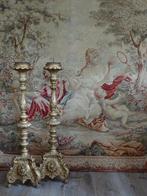 Houten kandelaars 2 stuks, Ophalen of Verzenden