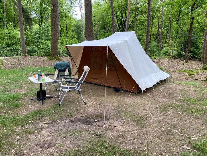 Te koop: De Waard Zilvermeeuw katoenen tent, Caravans en Kamperen, Tenten, tot en met 4, Zo goed als nieuw, Ophalen