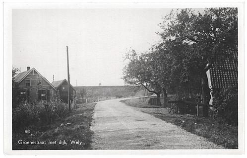 963427	Dodewaard	Wely Gld 1948	Groenestraat	met dijk	Mooie O, Verzamelen, Ansichtkaarten | Nederland, Ongelopen, Gelderland, 1940 tot 1960