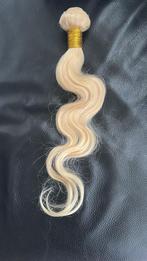 Hair extensions blond, curly, weft weave 100gr, Verzenden, Nieuw, Pruik of Haarverlenging
