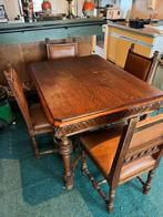 Antieke tafel met 6 stoelen, Ophalen of Verzenden