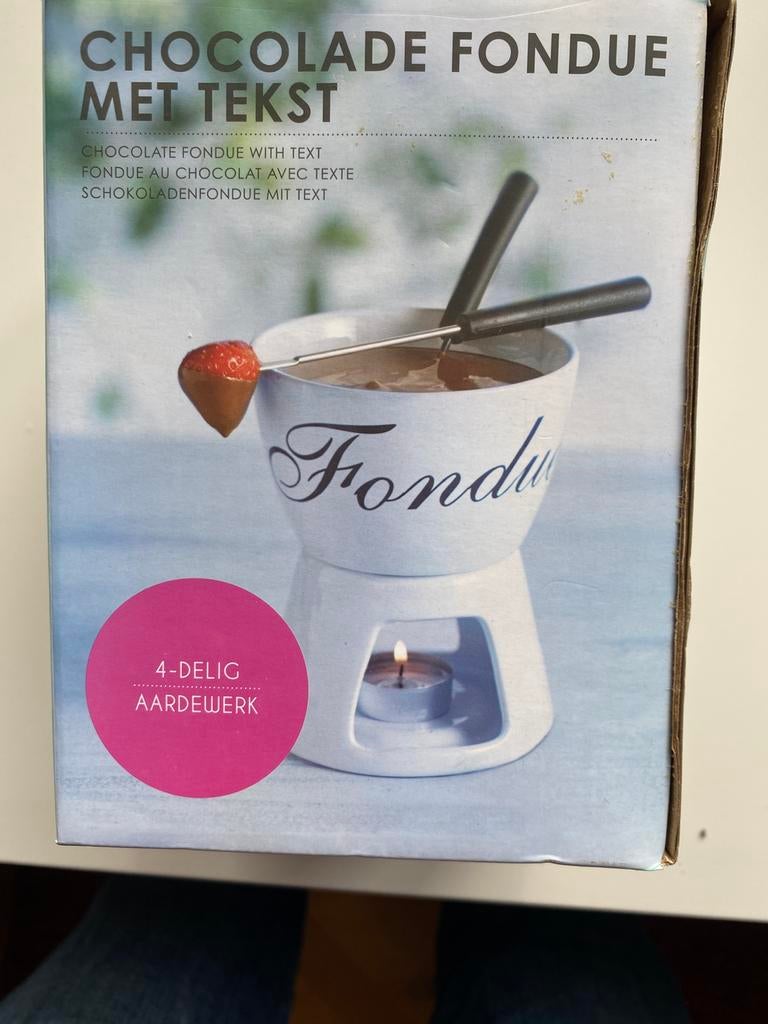 Chocoladefondue set NIEUW, Ophalen of Verzenden, Nieuw, Fondueset