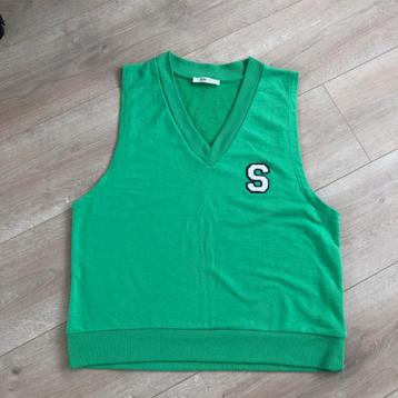 Stradivarius spencer / gilet / topje / t-shirt groen M beschikbaar voor biedingen