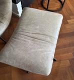 Voetenbank grote hocker Reflex vintage grey leer, Huis en Inrichting, Banken | Voetenbanken en Poefen, Ophalen, Minder dan 50 cm