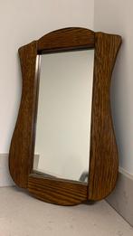 Spiegel donker eiken 55x36cm. ophanging aanwezig, nieuw, Minder dan 50 cm, Nieuw, Ophalen of Verzenden, Minder dan 100 cm