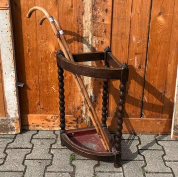 Bak garderobe 1920 1930 hout kapstok wandelstok origineel beschikbaar voor biedingen
