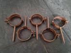 Koperen scharnierpenbeugel met koperen pen 80-82mm 5 stuks, Overige materialen, Overige typen, Nieuw, Ophalen of Verzenden