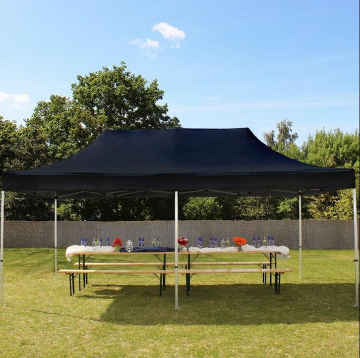 Easy-Up Marktkraam Verkoopstand Partytent Vouwtent Zwart 3x6, Tuin en Terras, Partytenten, Nieuw, Partytent, Minder dan 5 meter