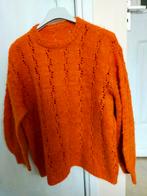 VINTAGE TRUI ORANJE RETRO GEBREID 70 80 90 BOHO HIPPIE FOLK, Kleding | Dames, Truien en Vesten, Maat 42/44 (L), Oranje, Ophalen of Verzenden