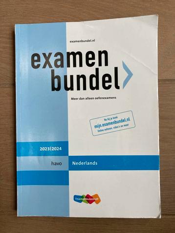 Examenbundel Nederlands HAVO 2023/2024 beschikbaar voor biedingen