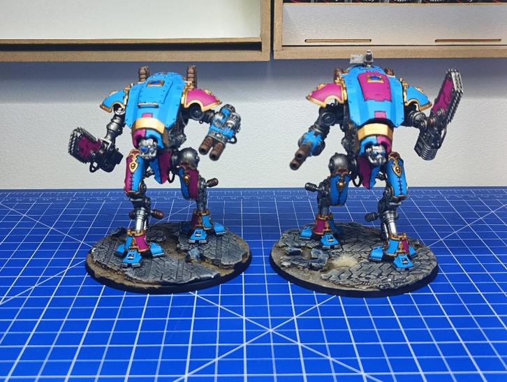 Warhammer 40k Armiger Helverins Set 1, Hobby en Vrije tijd, Wargaming, Gebruikt, Warhammer, Figuurtje(s), Met verf, Ophalen of Verzenden