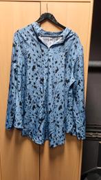 Gedragen tuniek blouse, maat 48, blauw/zwart, Ophalen of Verzenden, Gedragen, Maat 46/48 (XL) of groter, Blauw