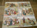 Liebig  serie van 6 plaatjes la vieille Hollande met pot, Eén stripboek, Ophalen of Verzenden, Gelezen