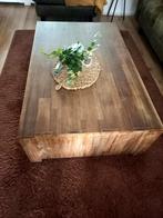 Rubuuste houten salontafel met lade acacia hout, Huis en Inrichting, Tafels | Salontafels, Ophalen, 100 tot 150 cm, 50 tot 100 cm